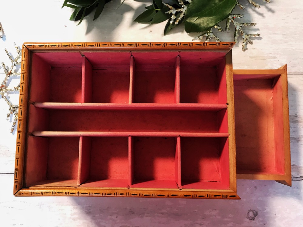 A Rare Sewing Box -Lady Ann Murrays and Mrs Fitzherberts label to the side View IV