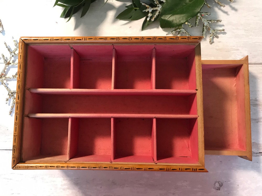 A Rare Sewing Box -Lady Ann Murrays and Mrs Fitzherberts label to the side View V