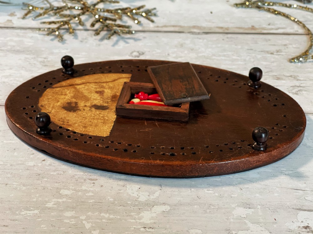 A Striking Georgian Oval Cribbage Board View III
