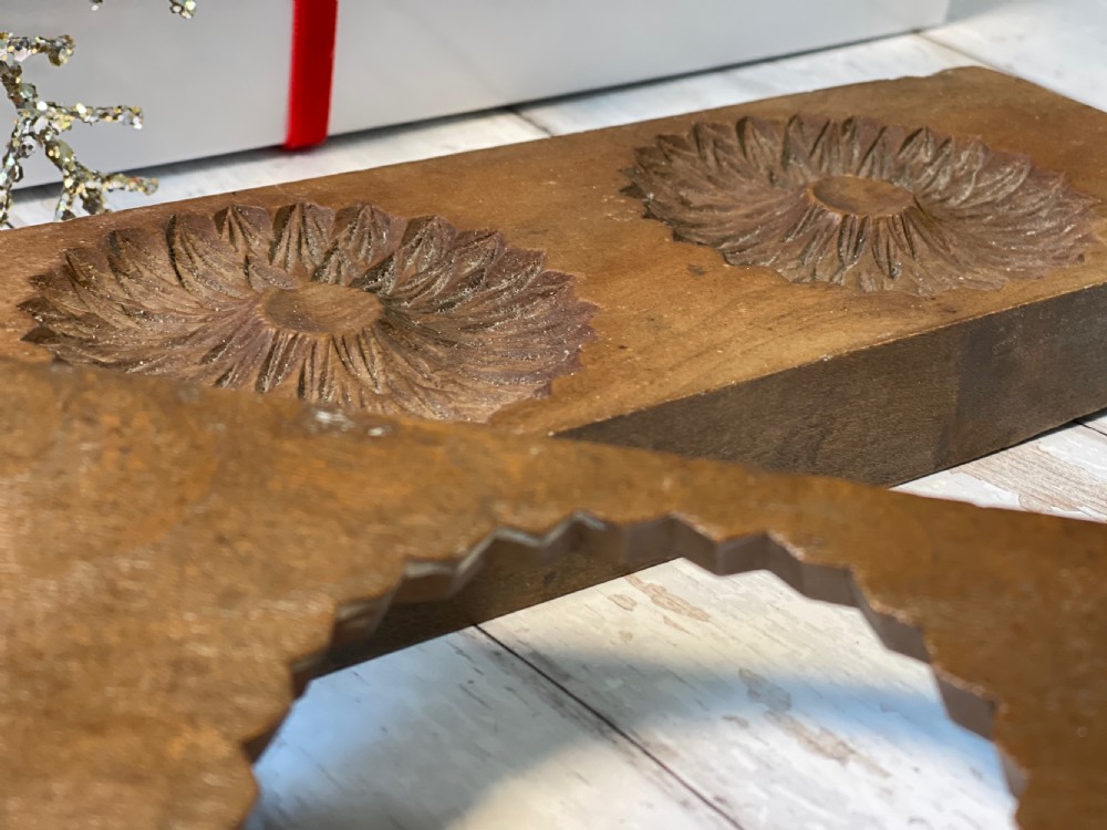 Antique Treen Two piece Confectionery Mould View II