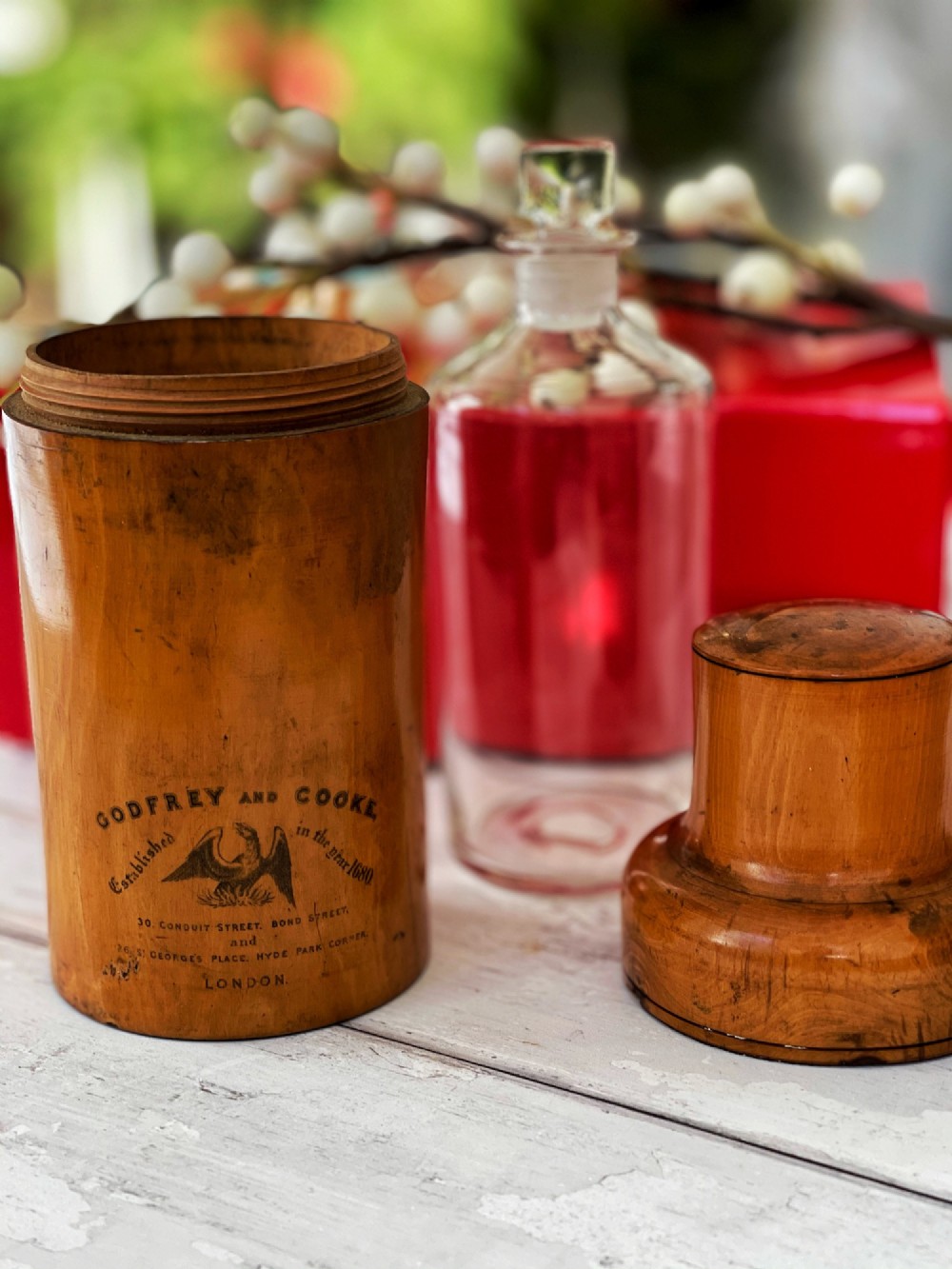 Antique Bottle Case & Bottle - Godfrey and Cooke