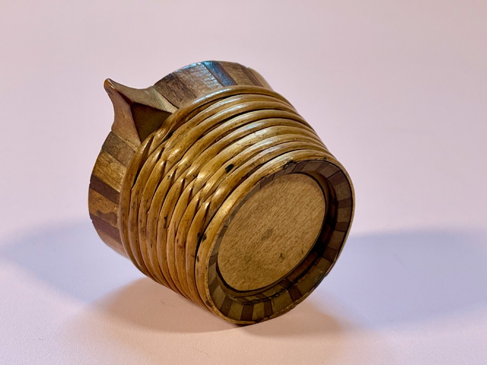 A Small Antique Treen Scottish Bicker View IV