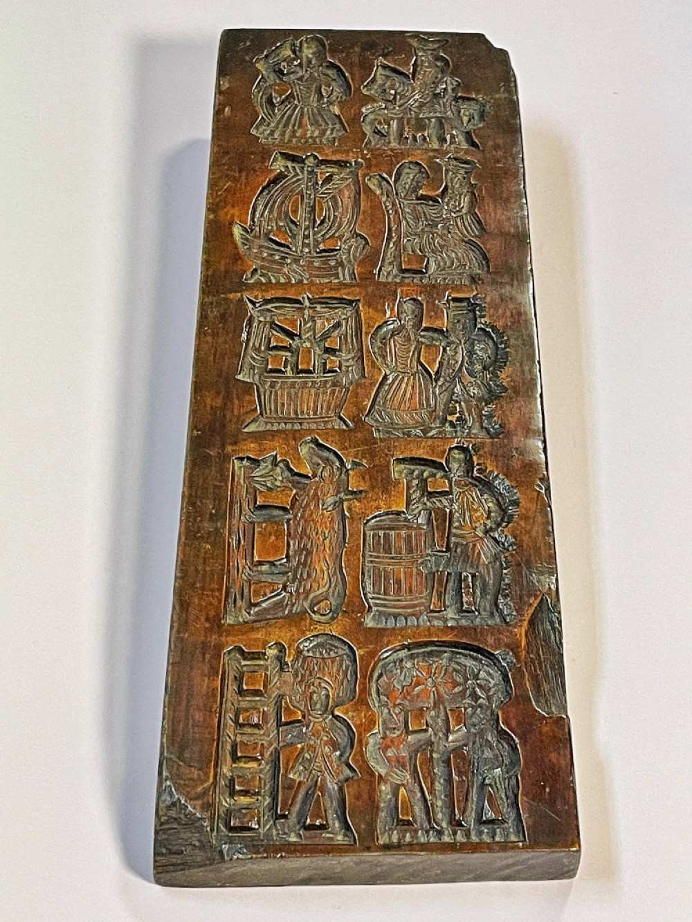 Antique Treen Biscuit Mould