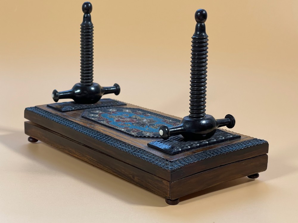 Antique Rosewood Flower Press View V