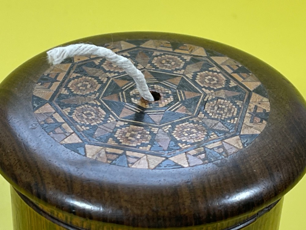 Antique Tunbridge Ware String Box View III