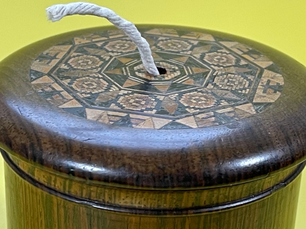 Antique Tunbridge Ware String Box View IV