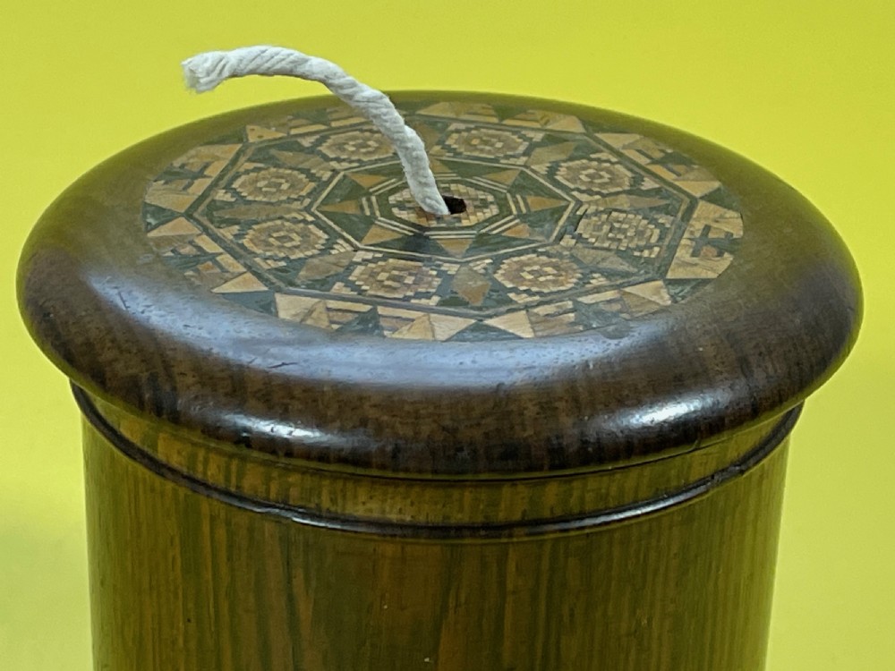 Antique Tunbridge Ware String Box View V