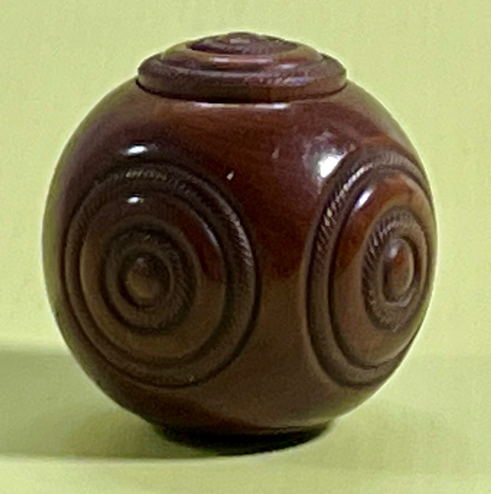 Antique Yew Wood Puzzle Ball