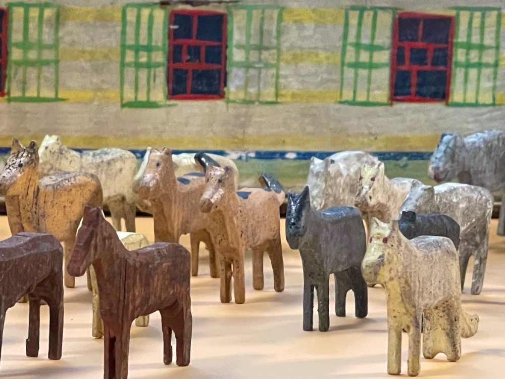Antique Noah's Ark with Animals View II