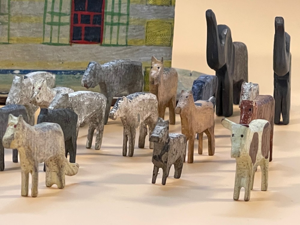 Antique Noah's Ark with Animals View IV