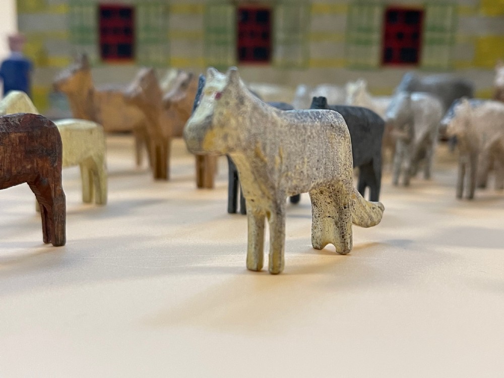 Antique Noah's Ark with Animals View IX