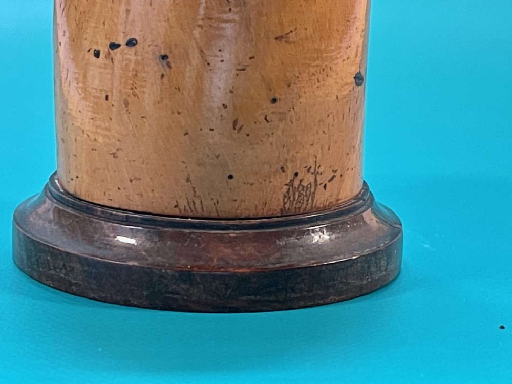 Antique Treen String Box  - with cutter blade View IV