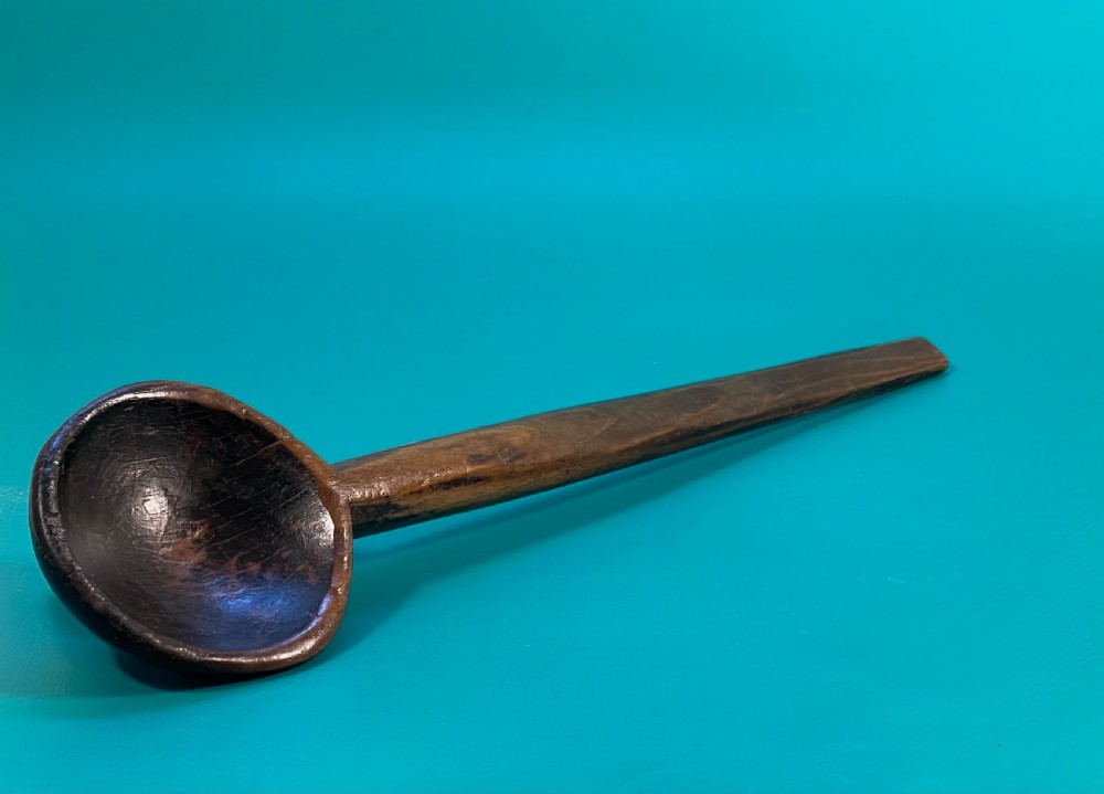 A Large Antique Welsh Cawl Spoon
