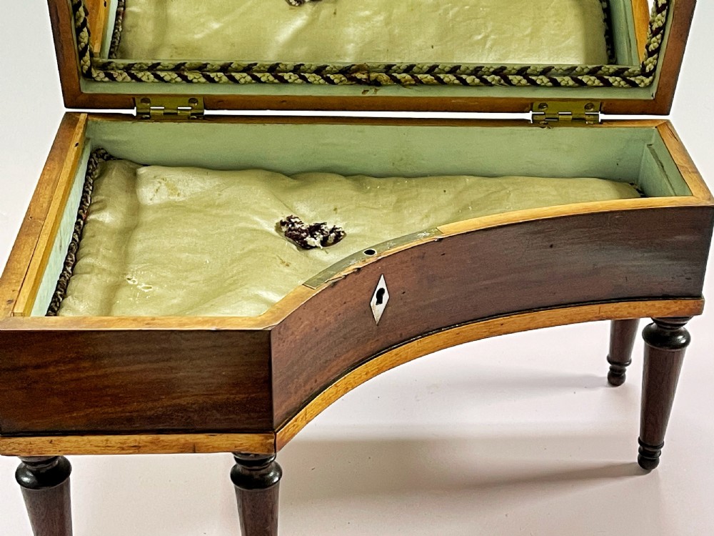 Antique Jewellery or Sewing Box - the shape of a piano View IV