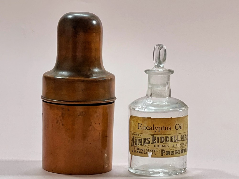 Antique Bottle Case & Bottle still retaining the original label