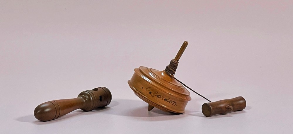 Antique Boxwood Spinning Top - General Gordon of Khartoum View III