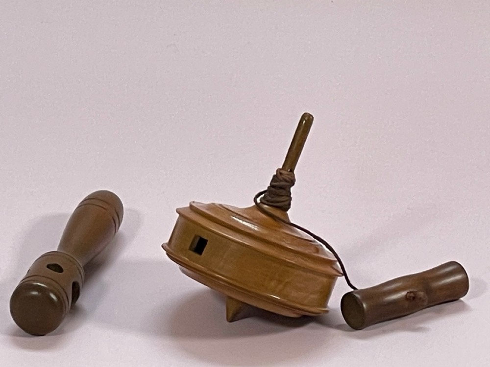 Antique Boxwood Spinning Top - General Gordon of Khartoum View IV