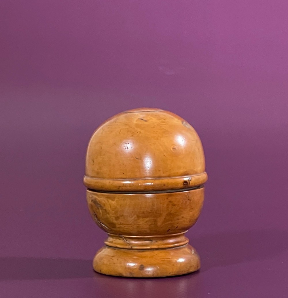 Antique Boxwood Pill Silverer - treen