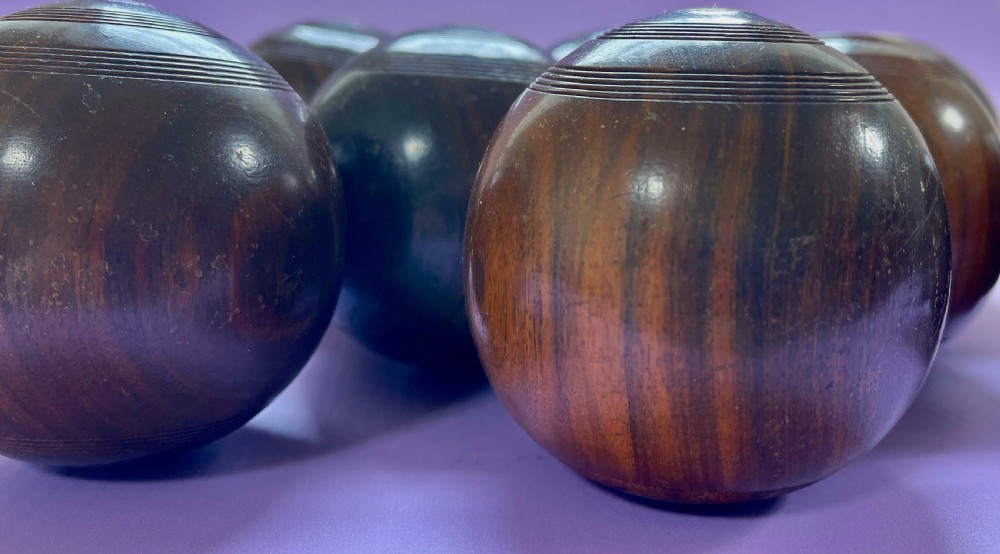 Antique Lignum Vitae Carpet Bowls & Jack View II