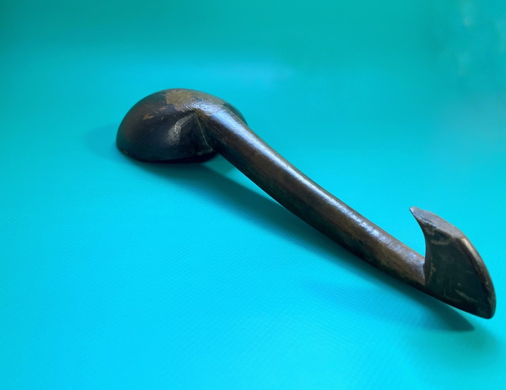 Antique Treen Welsh Cawl Ladle View II