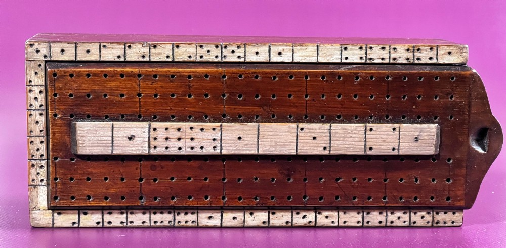 Antique Dominoes, Box and scoring Board View V