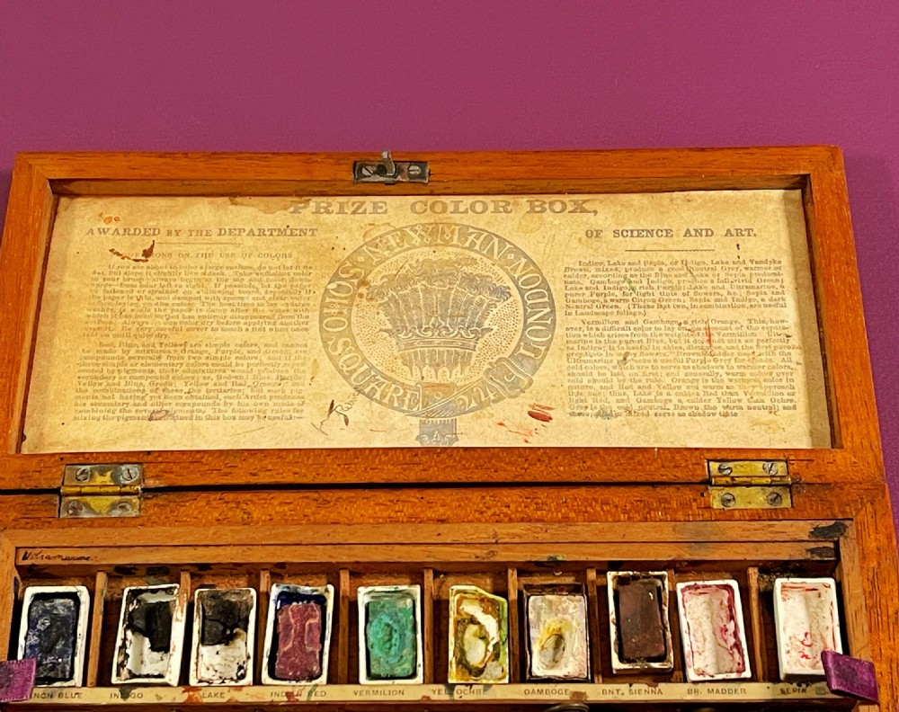 Antique Artist Box -Victorian paint box View II