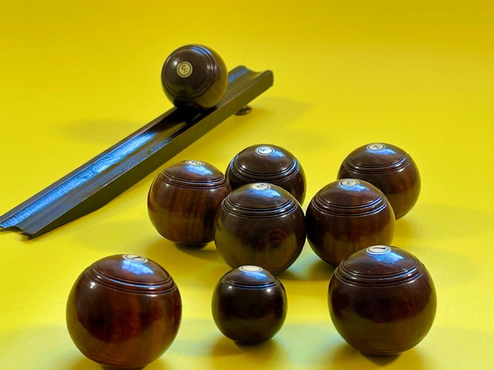 Antique Mini Carpet Bowls - Lignum Vitae