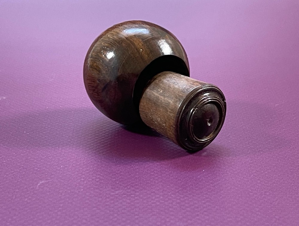 Antique Rosewood Puzzle Ball - with secret compartment View III