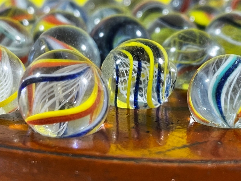 Antique Solitaire Board & Antique Marbles View VI