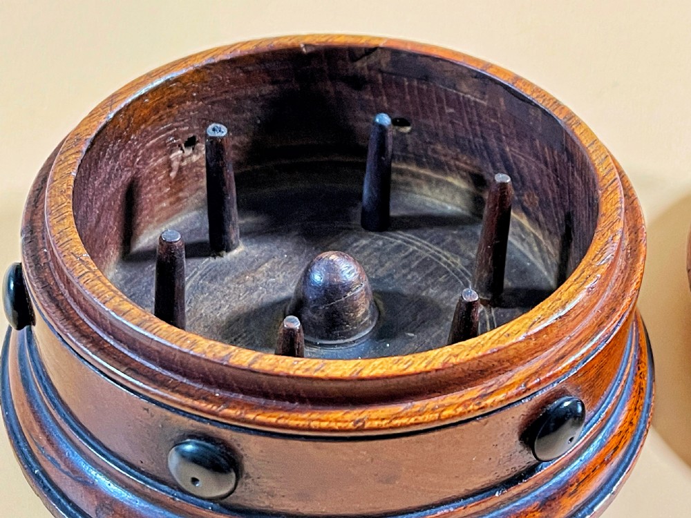 Antique Cotton Reel Holder & Pin Cushion View II