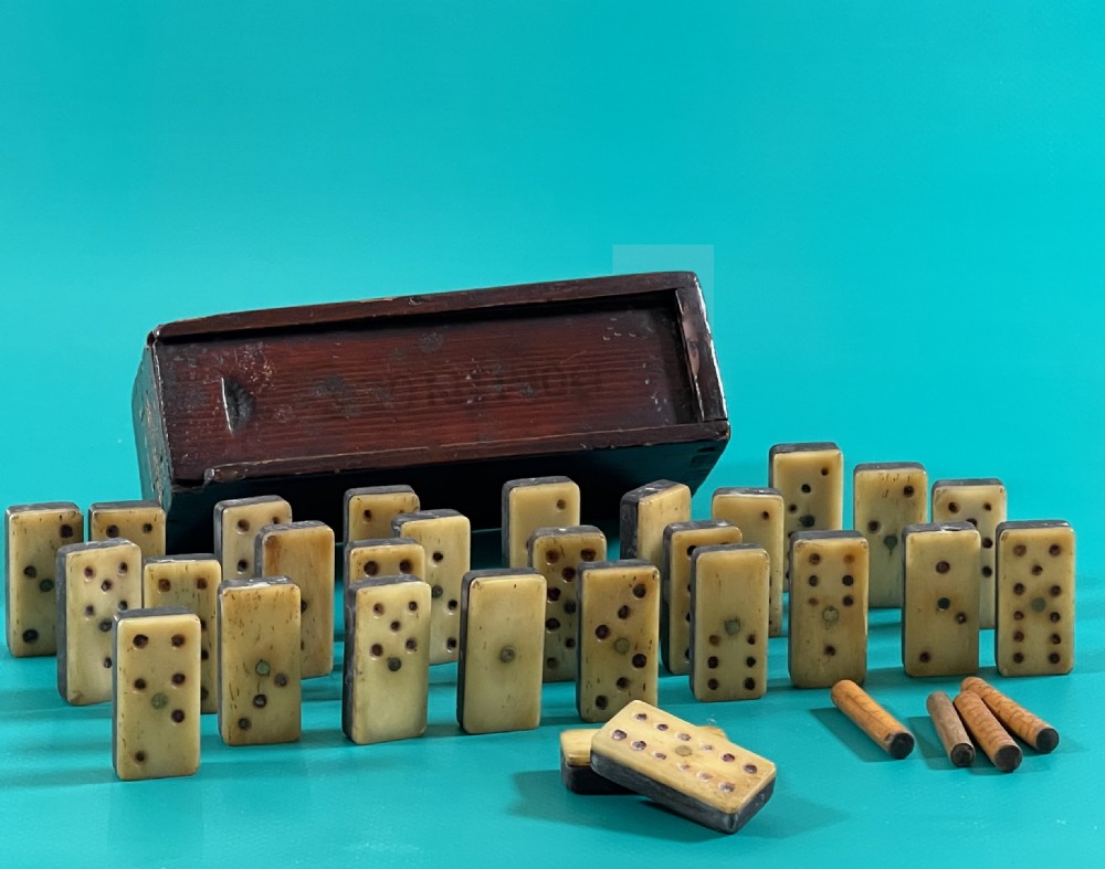 Antique Dominoes and Pegs View III