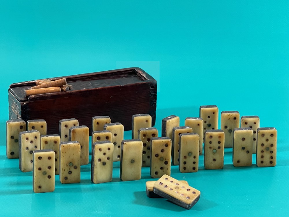 Antique Dominoes and Pegs View VI
