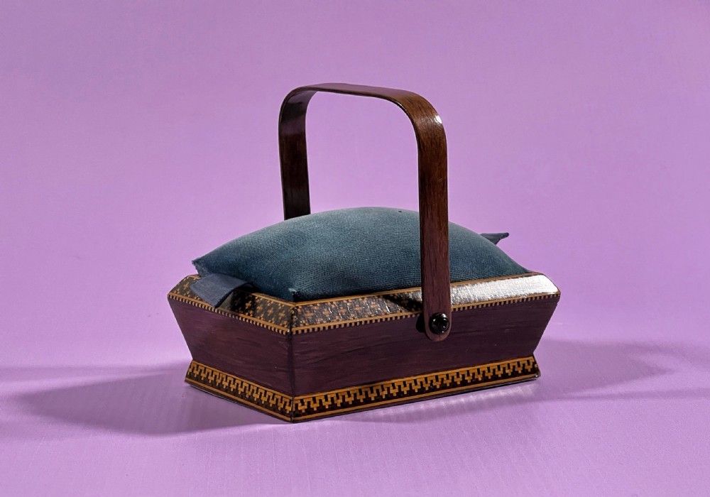 A Small Tunbridge Ware Pannier Sewing Box View VI