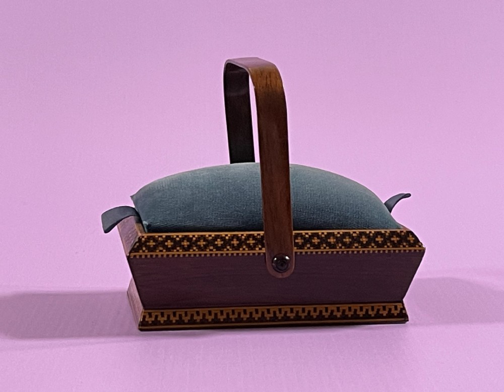 A Small Tunbridge Ware Pannier Sewing Box View VII