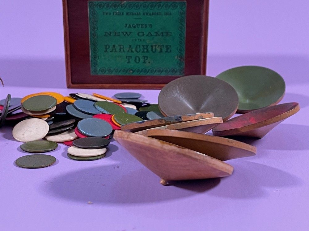 Antique Boxwood Parachute Humming Top - by Jacques View VIII