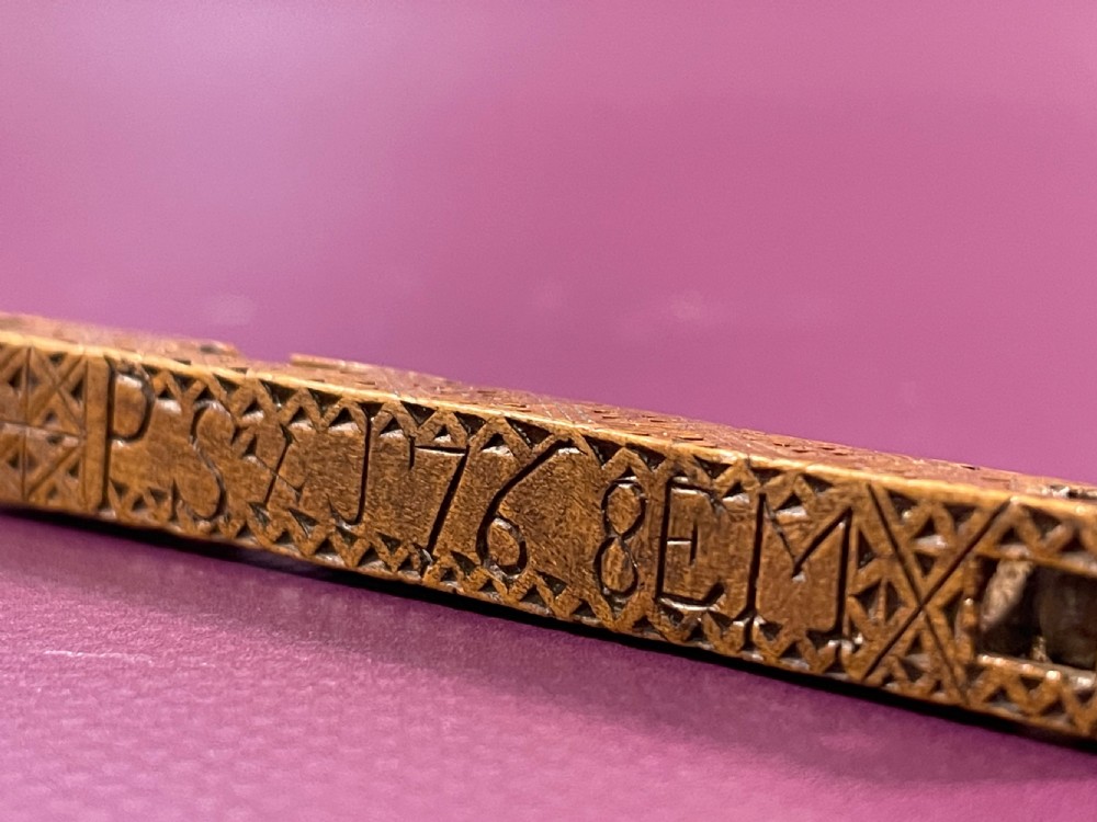 A Georgian Chip Carved Dated Knitting Sheath View VII