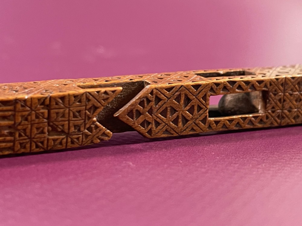 A Georgian Chip Carved Dated Knitting Sheath View VIII