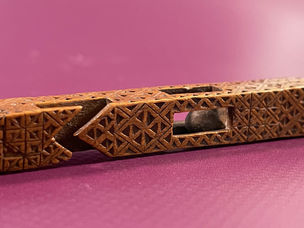 A Georgian Chip Carved Dated Knitting Sheath View IX