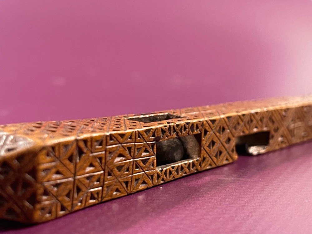 A Georgian Chip Carved Dated Knitting Sheath View X