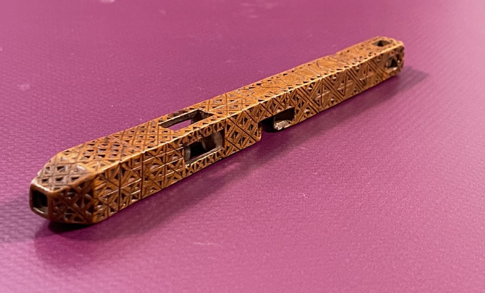 A Georgian Chip Carved Dated Knitting Sheath View XIV