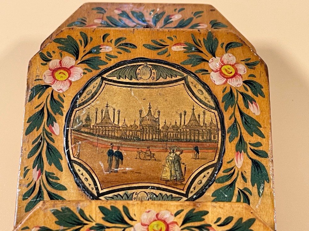 An Unusual Early Tunbridge Ware Letter Rack - Wall Hanging View VI