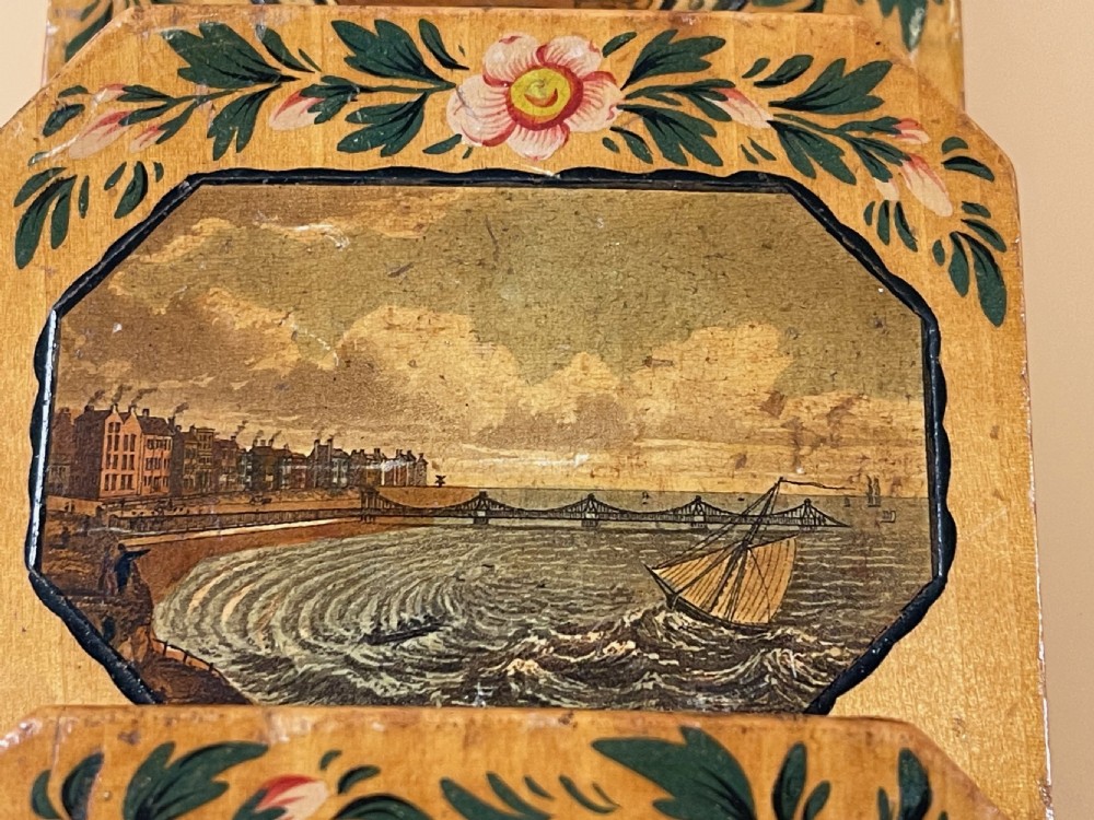 An Unusual Early Tunbridge Ware Letter Rack - Wall Hanging View VII