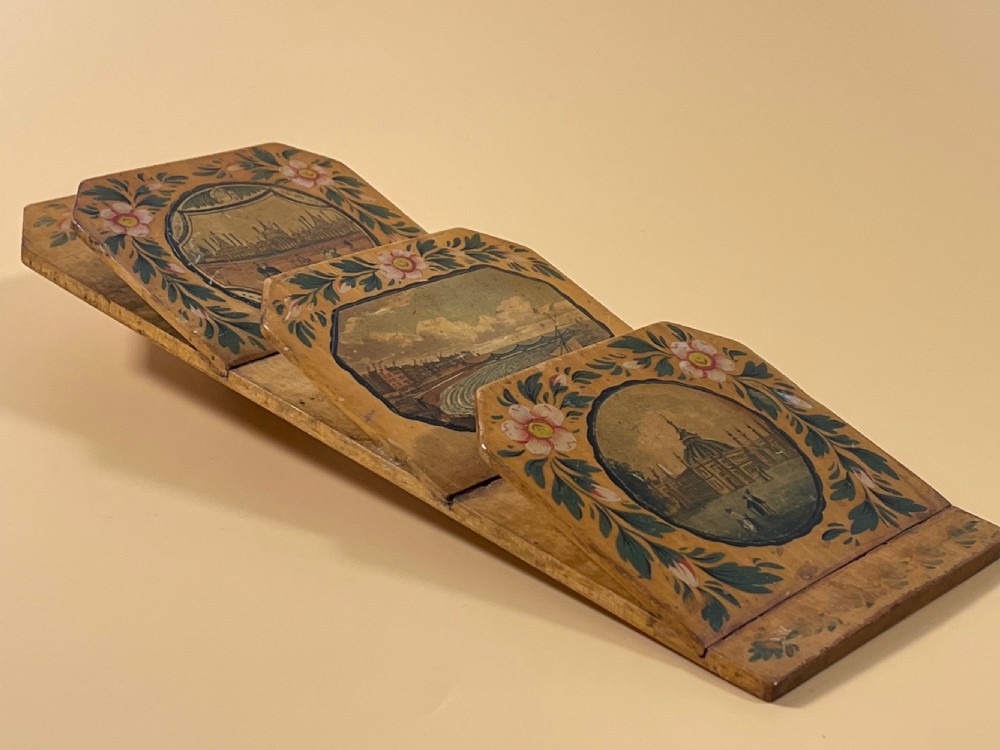 An Unusual Early Tunbridge Ware Letter Rack - Wall Hanging View IX