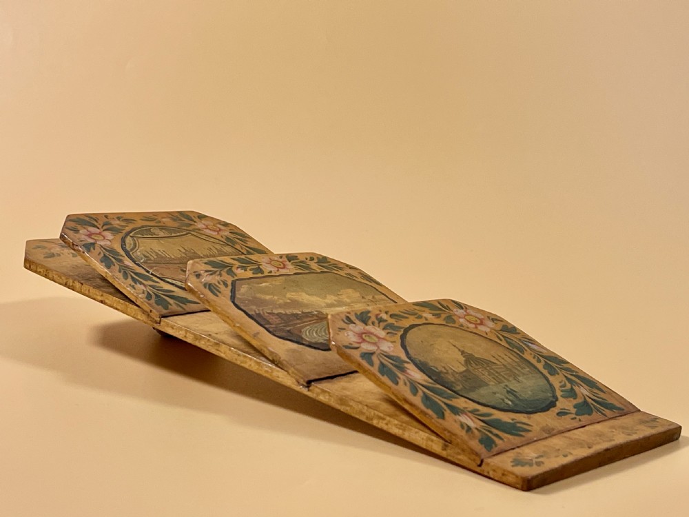 An Unusual Early Tunbridge Ware Letter Rack - Wall Hanging View X
