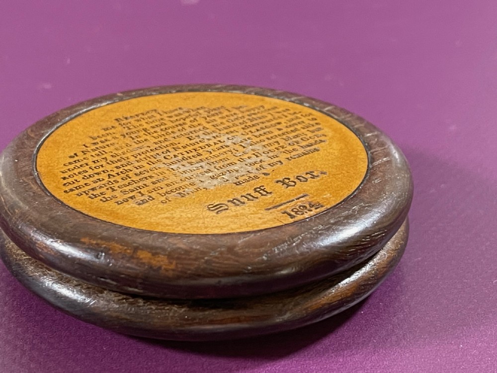 Antique Scottish Oak Snuff Box - with provenance View VII