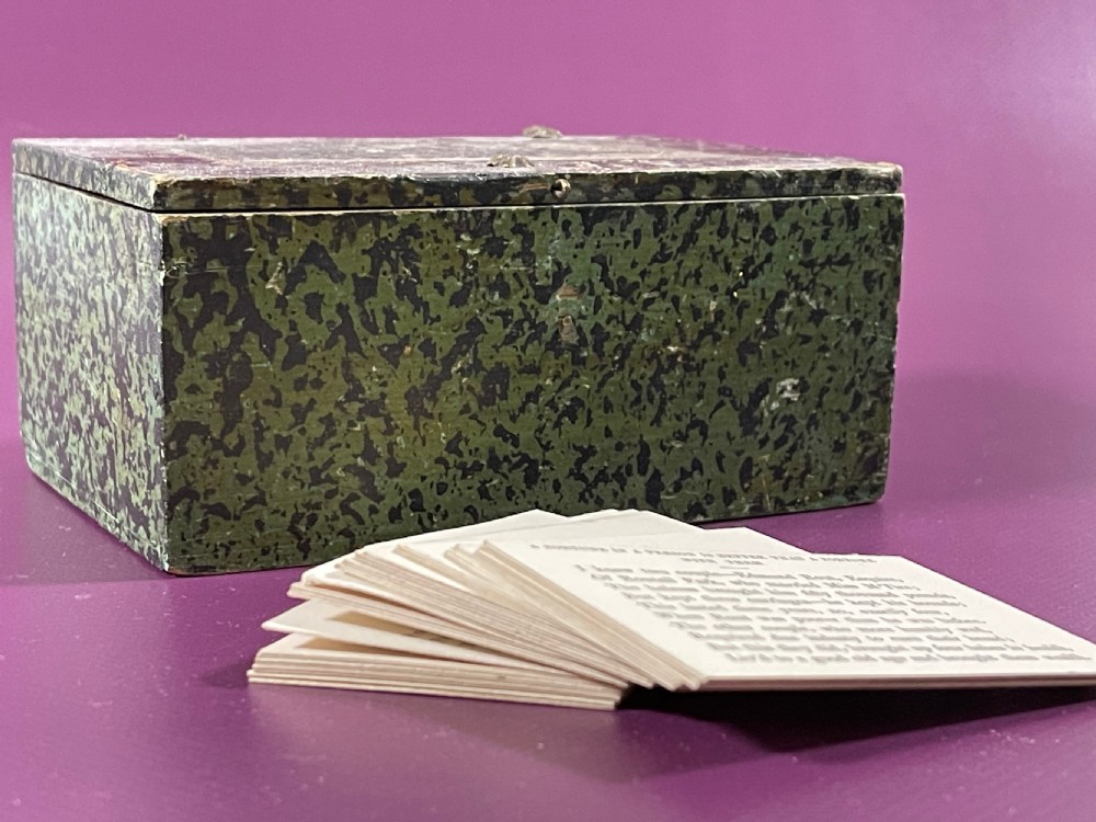 An Unusual Set of Boxed Proverb/Adage Cards 