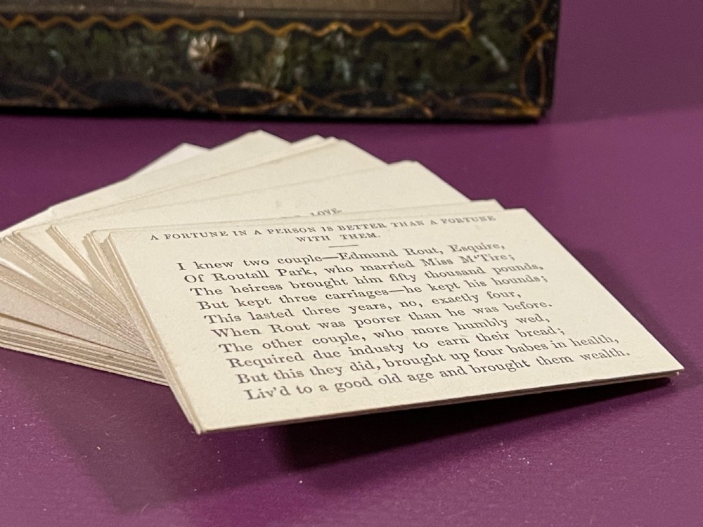 An Unusual Set of Boxed Proverb/Adage Cards  View VI