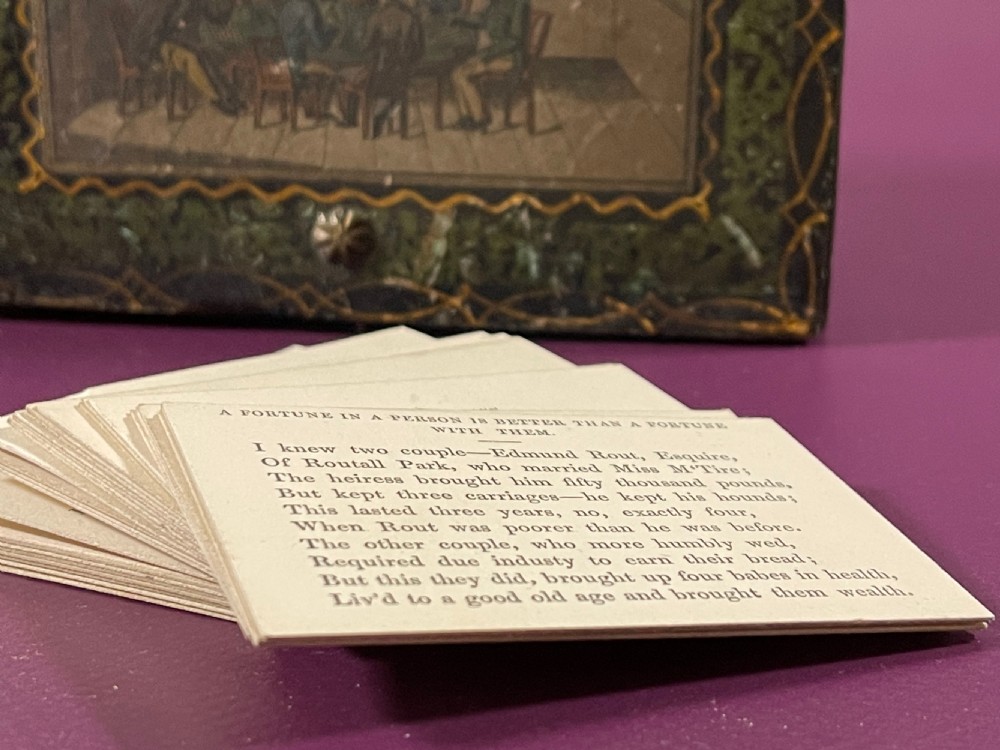 An Unusual Set of Boxed Proverb/Adage Cards  View VIII