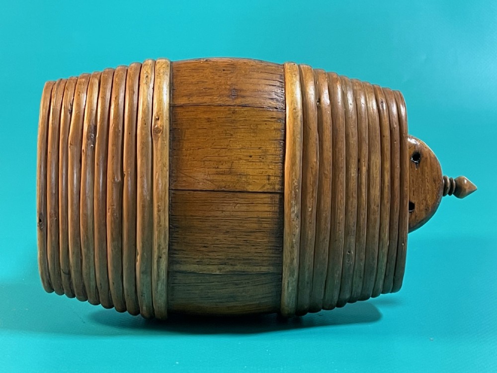 An Antique Spirit Barrel or Flask View II