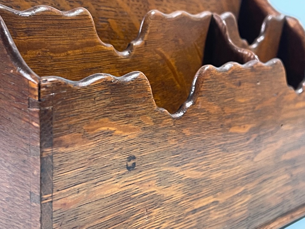 Antique Oak Stationery Holder View IV
